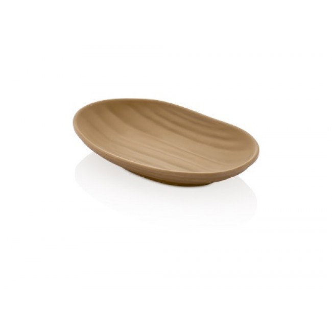 Сервировочная тарелка TERRA MILKY COFFEE Elips 18,3x11,5 см, h 3 см