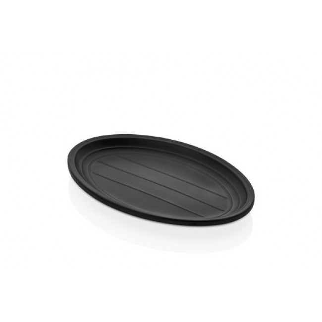 Сервировочная тарелка TERRA BLACK Oval  22,5x15 см, h 2 см